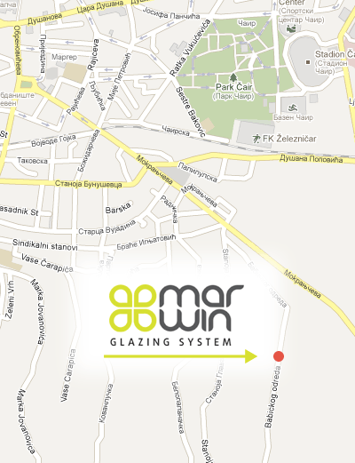 mapa grada sa oznacenom lokacijom firme